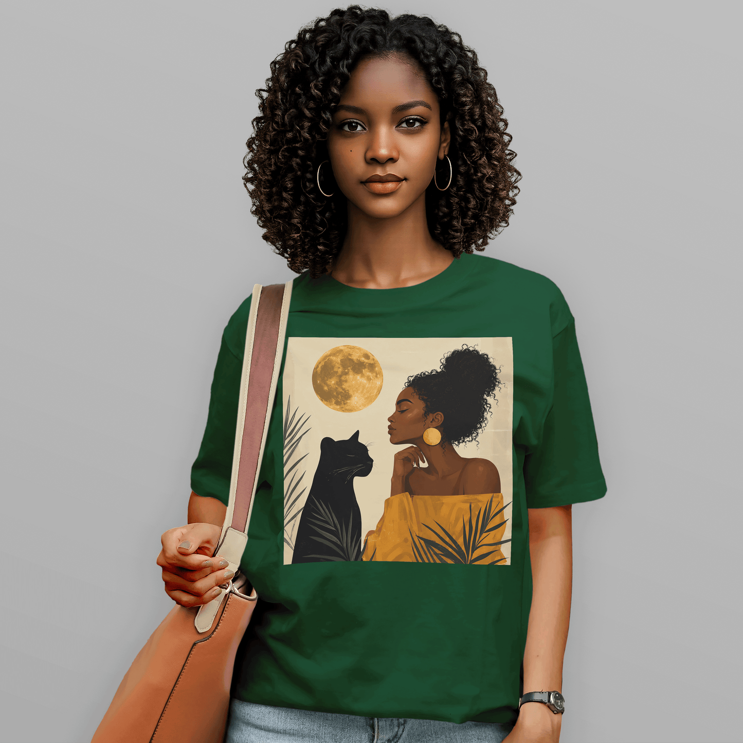 Moonlit Queen & Her Panther Spirit T-Shirt