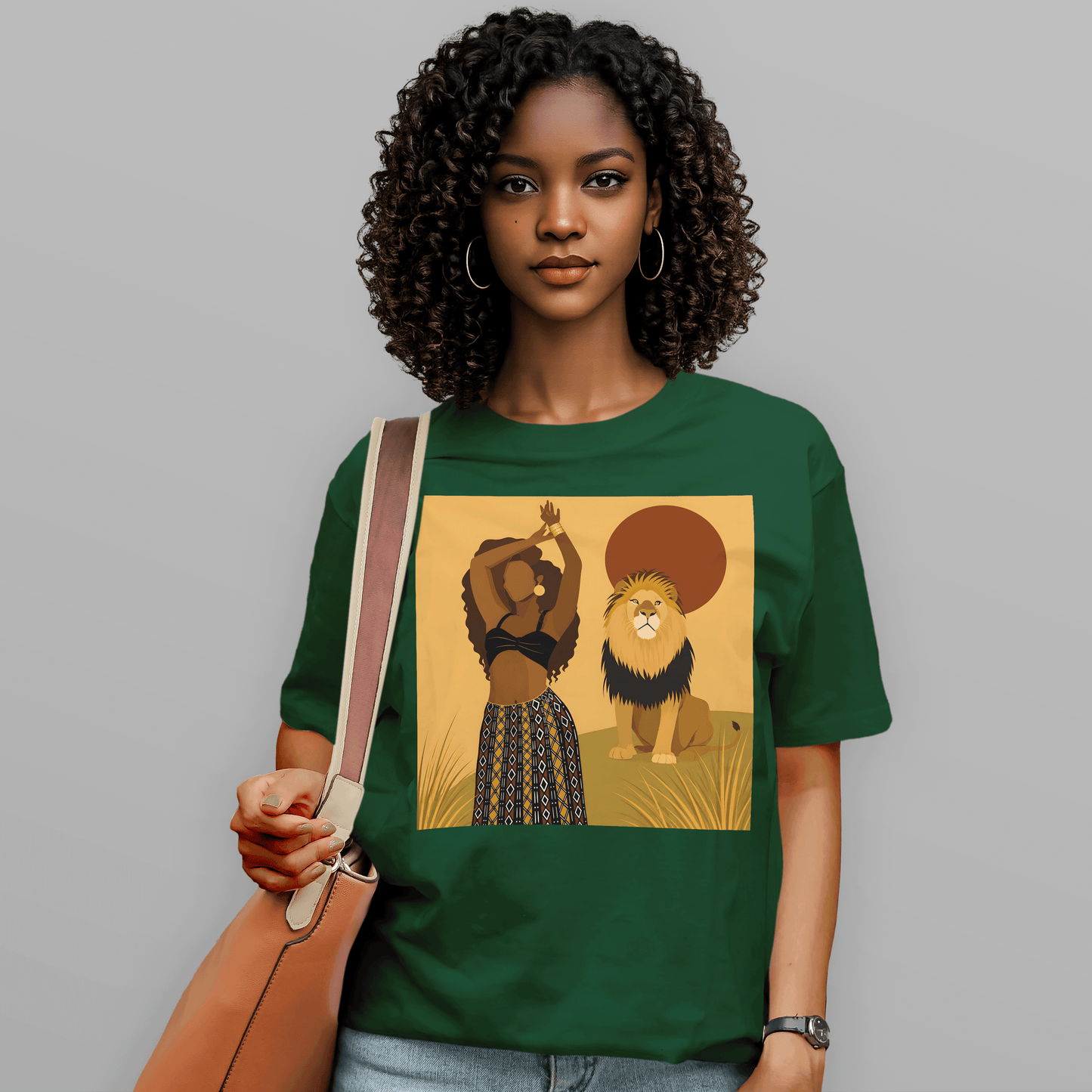 African Queen and Lion Safari T-Shirt