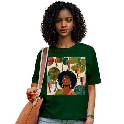 Vintage Hairstylist Afro Hair T-Shirt