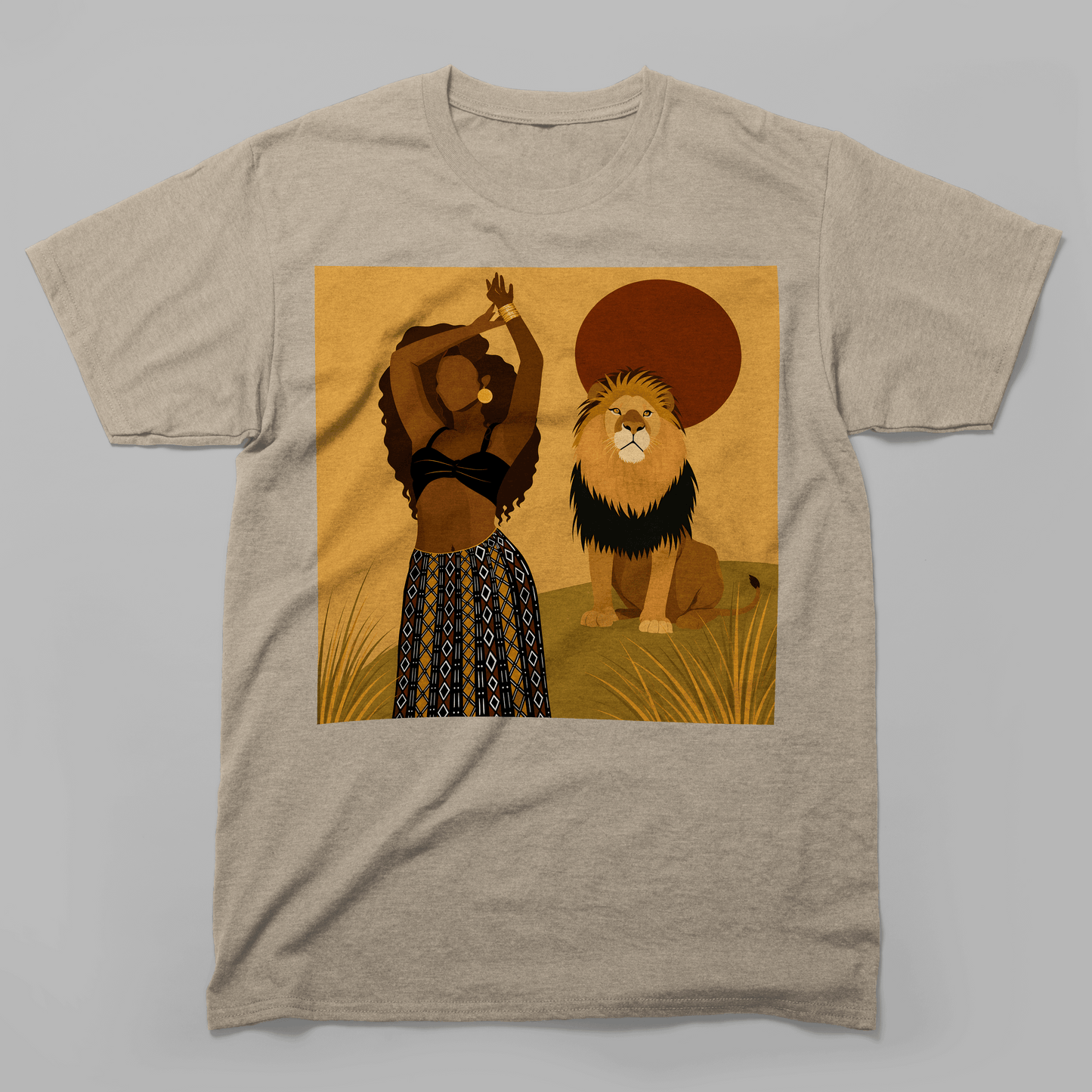 African Queen and Lion Safari T-Shirt