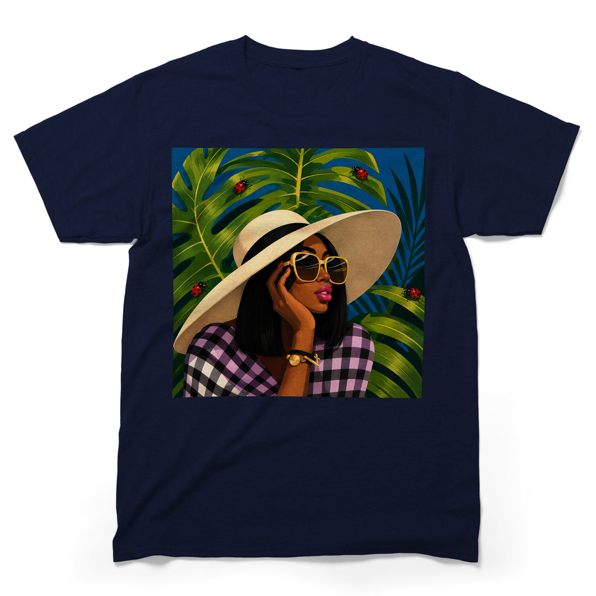 Tropical Ladybug Fashion Queen T-Shirt