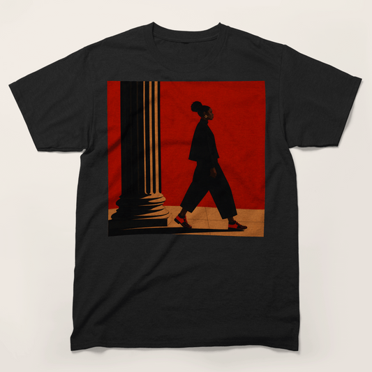 Afrocentric Black Girl Walking T-Shirt