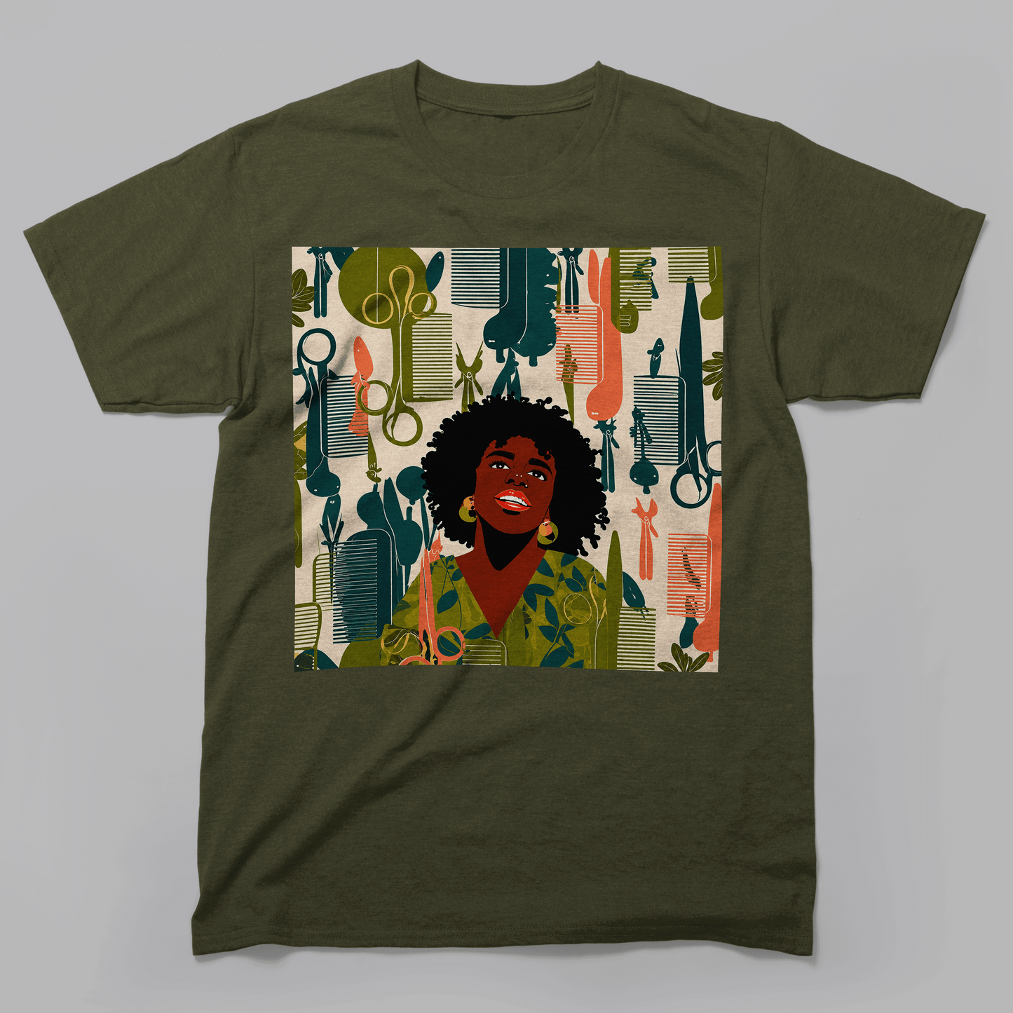 Natural Hair Queen Salon Culture Retro T-Shirt
