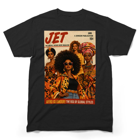 Afro Glamour Vintage Magazine T-Shirt