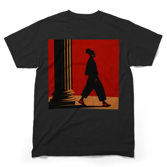 Afrocentric Black Girl Walking T-Shirt