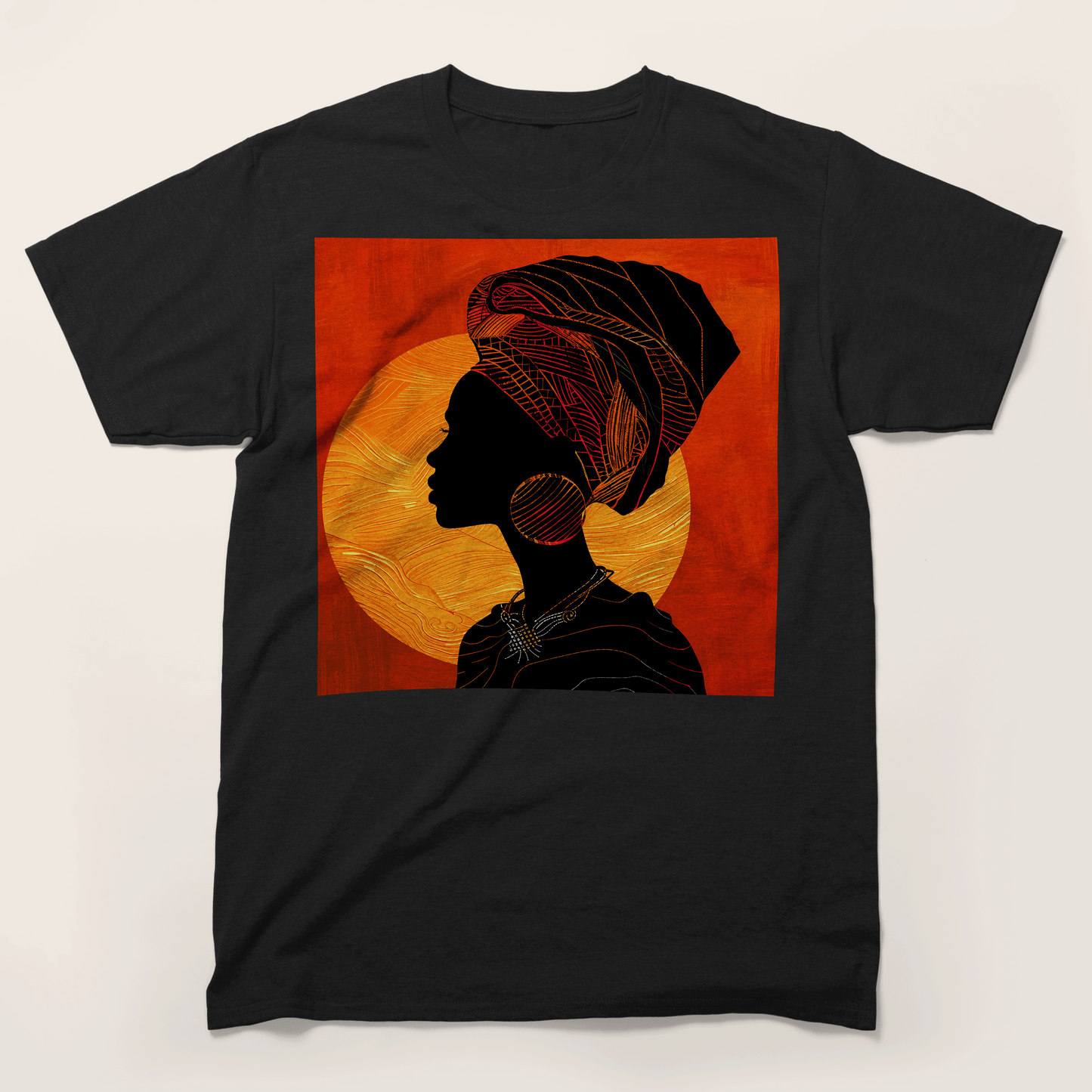Sunset Silhouette African Queen T-Shirt