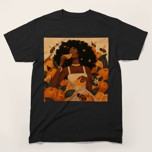 Sweet Citrus Afro Goddess T-Shirt