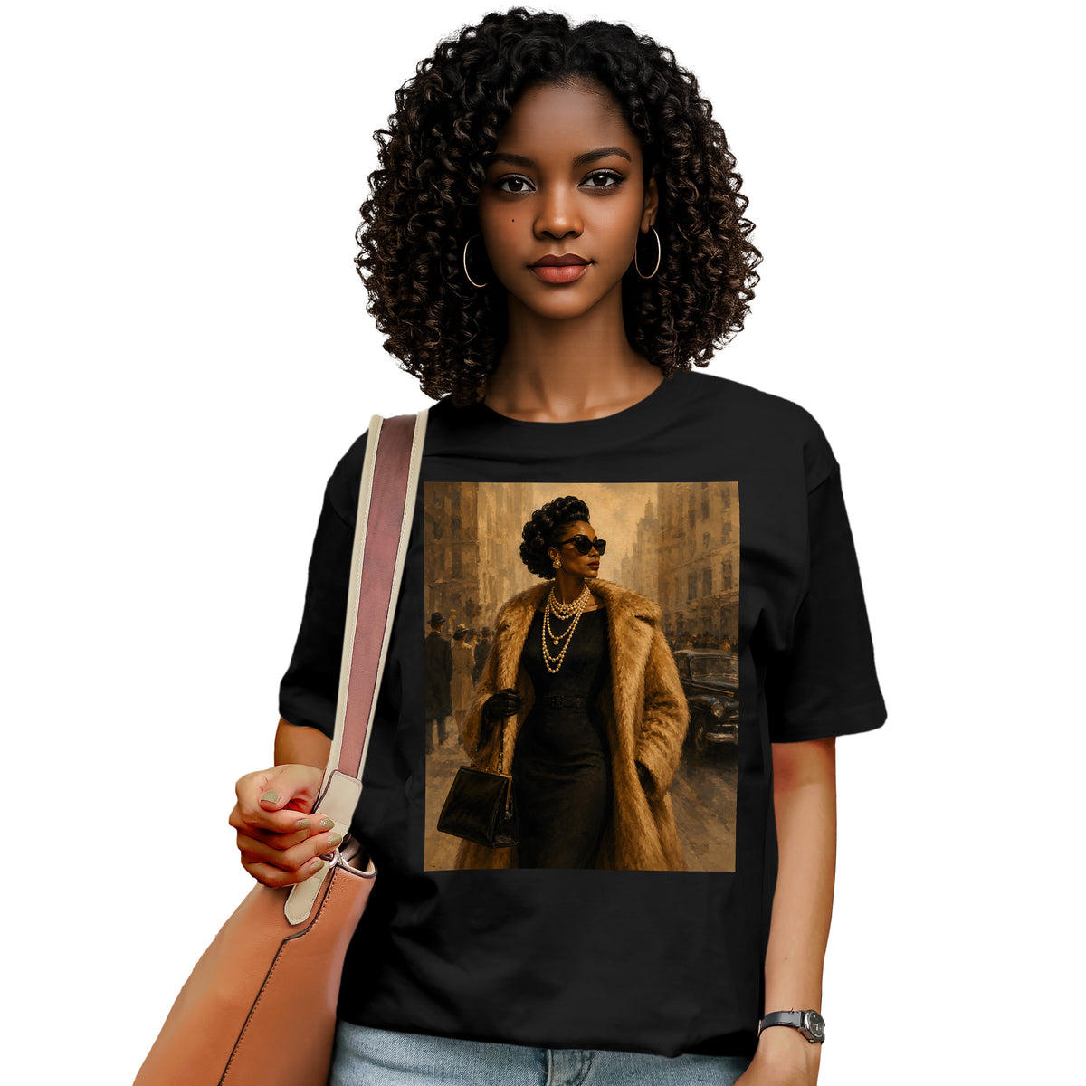 Vintage Harlem Elegance Graphic T-Shirt
