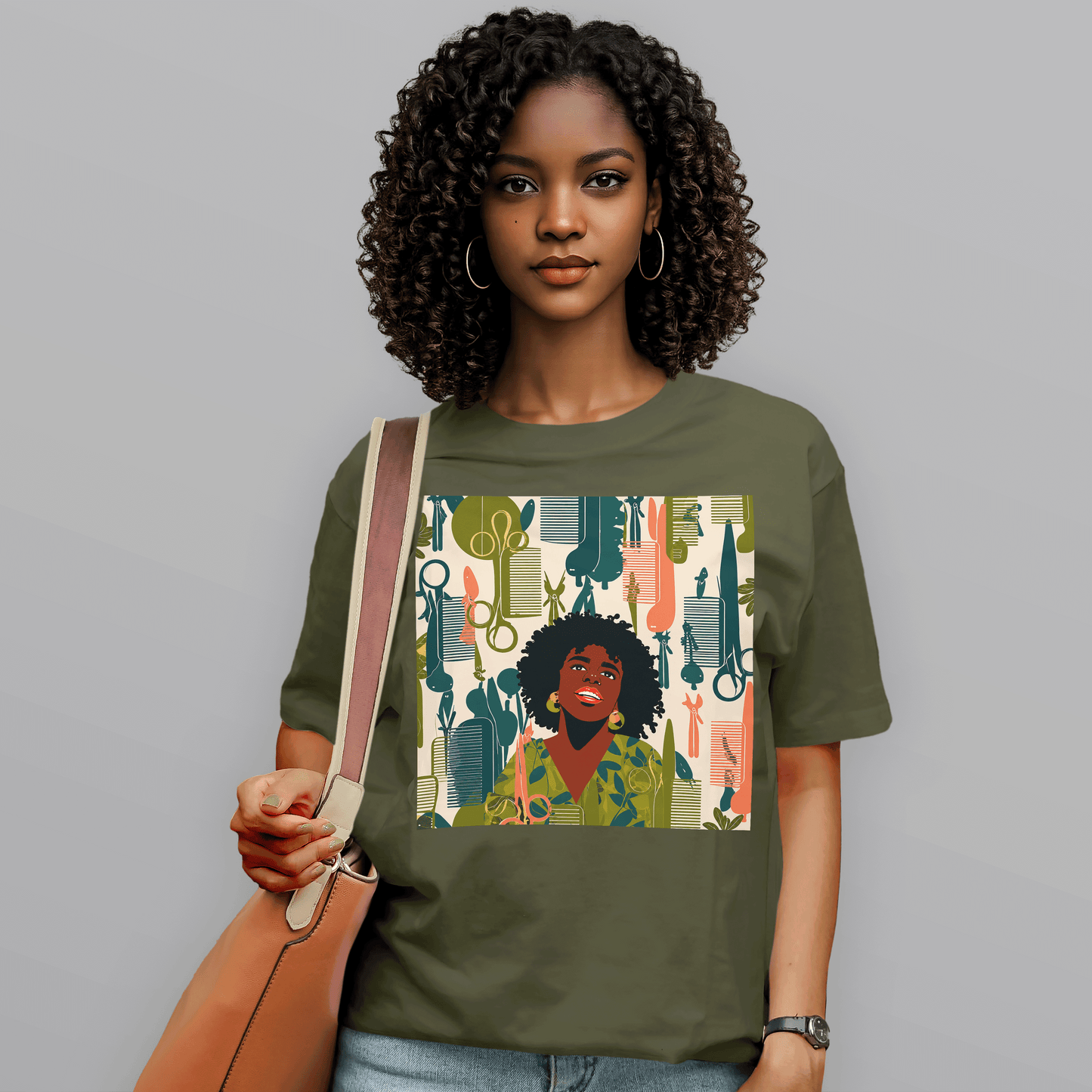 Natural Hair Queen Salon Culture Retro T-Shirt