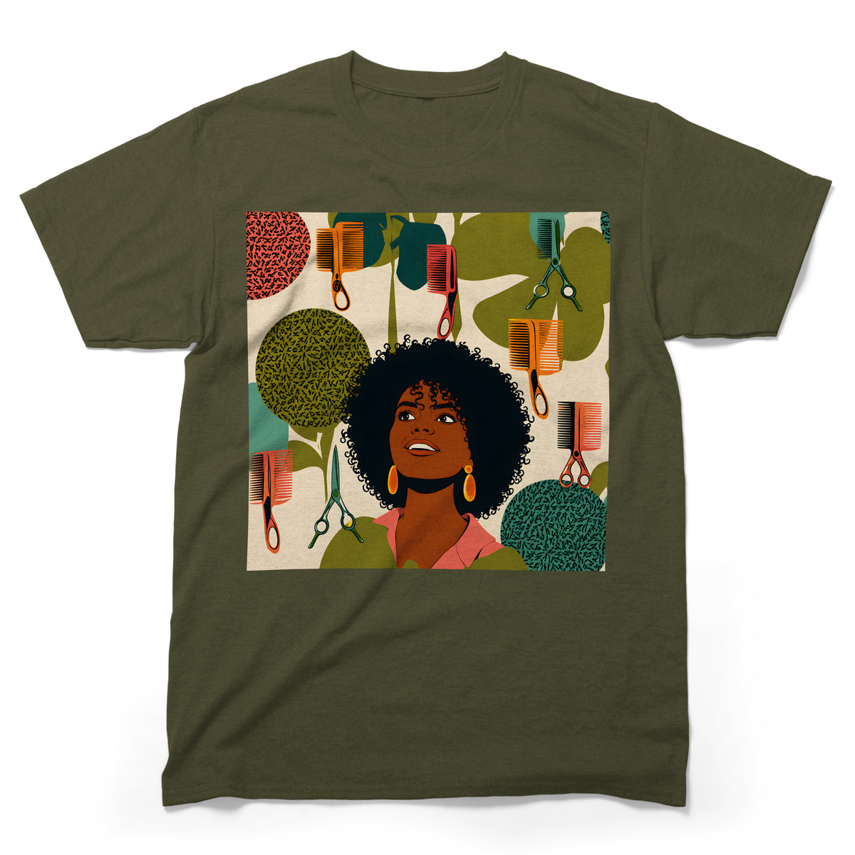Vintage Hairstylist Afro Hair T-Shirt