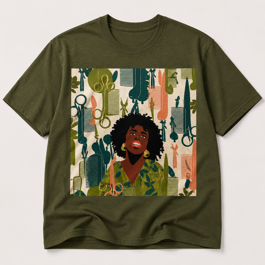 Natural Hair Queen Salon Culture Retro T-Shirt
