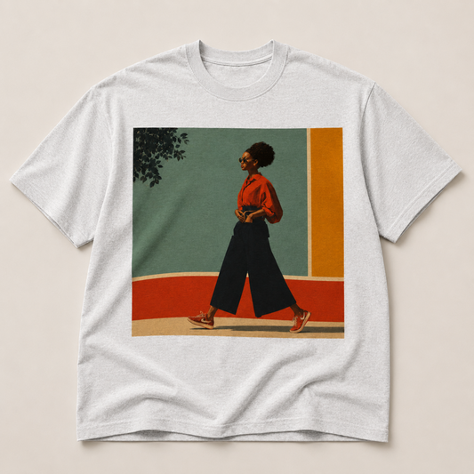She Walks in Color Retro Soul T-Shirt