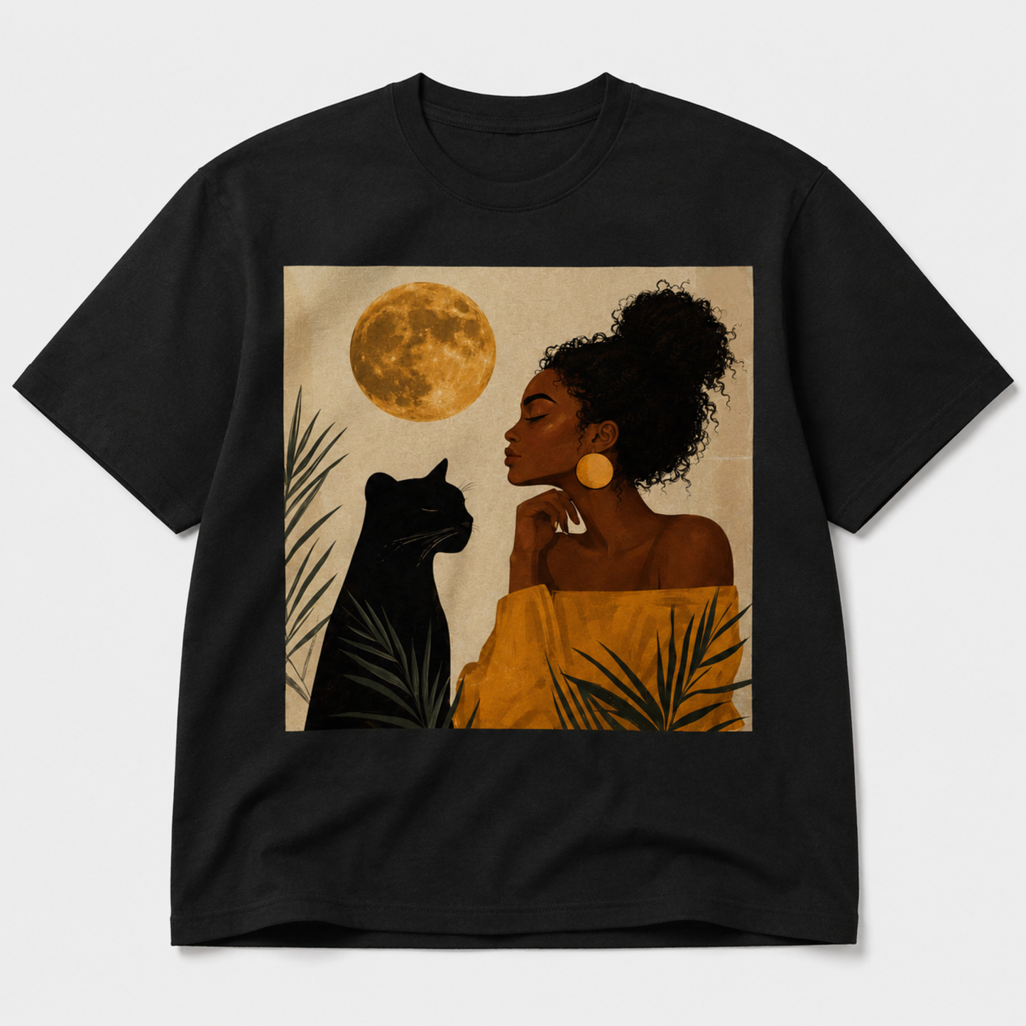 Moonlit Queen & Her Panther Spirit T-Shirt
