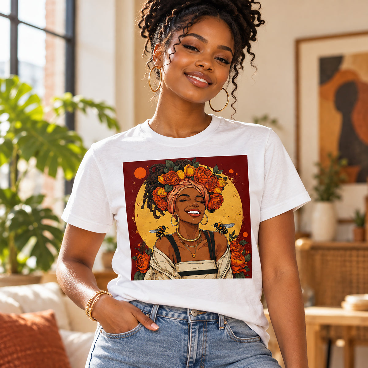 Golden Sun Melanin Queen T-Shirt