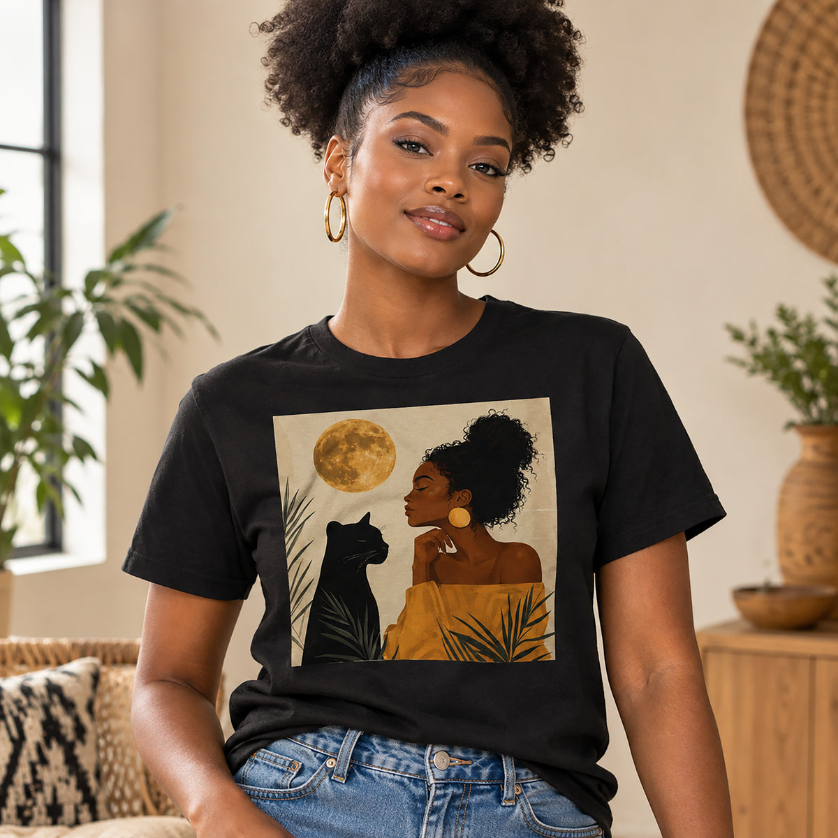 Moonlit Queen & Panther Spirit T-Shirt