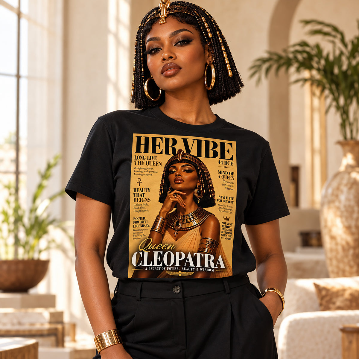 Queen Cleopatra Her Vibe Magazine T-Shirt