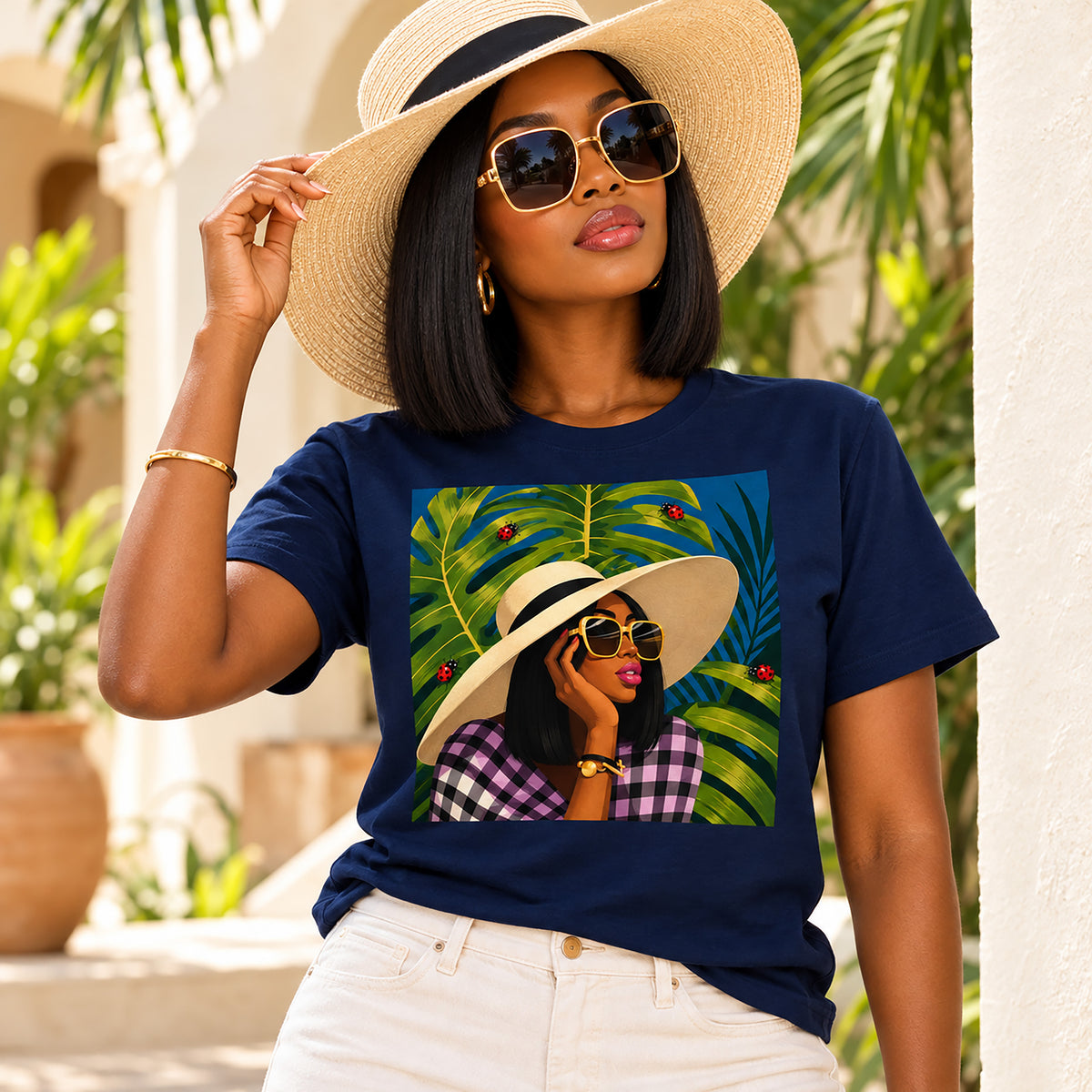Tropical Ladybug Fashion Queen T-Shirt